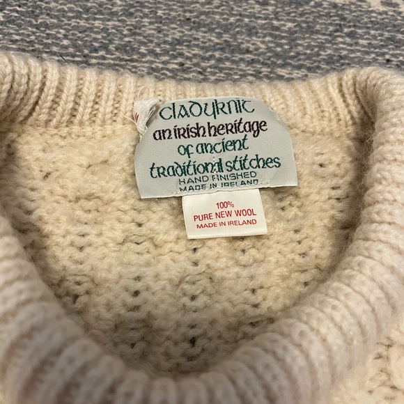 Vintage Cladyknit 100% Pure New Wool Fisherman Sweater - Picture 2 of 2